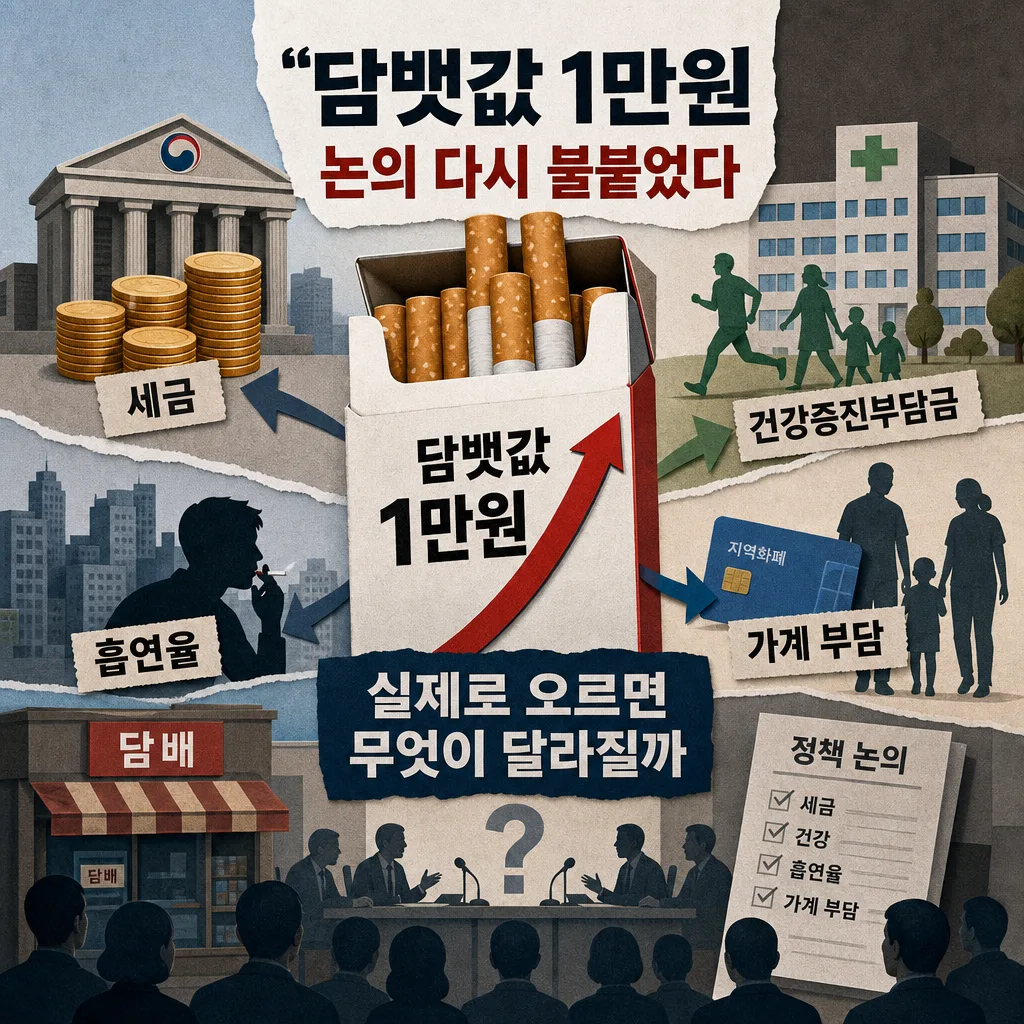 “담뱃값 1만원” 논의 다시 불붙었다, 실제로 오르면 무엇이 달라질까