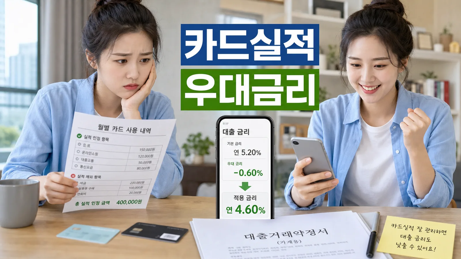 대출 우대금리 카드실적, 체크카드 인정과 제외 항목 확인하는 방법
