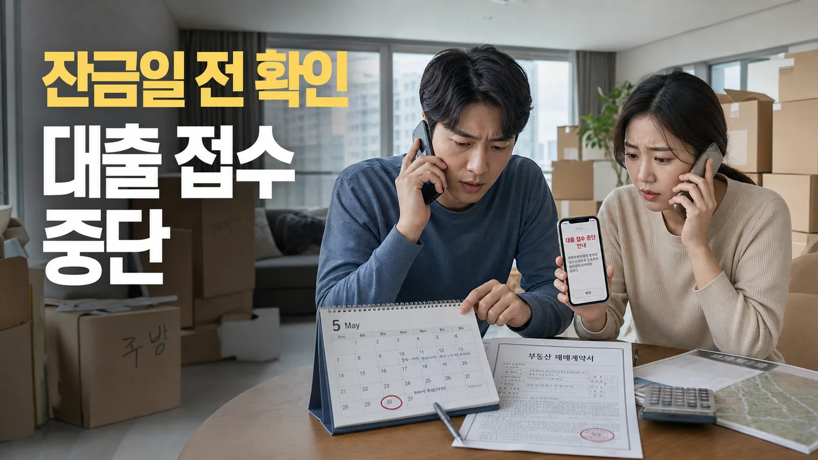 잔금대출 접수 중단되면 어떻게 할까, 계약 전 확인할 대안과 순서